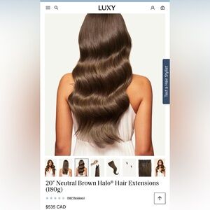 LUXY Neutral Brown Halo Hair Extensions - BNIB